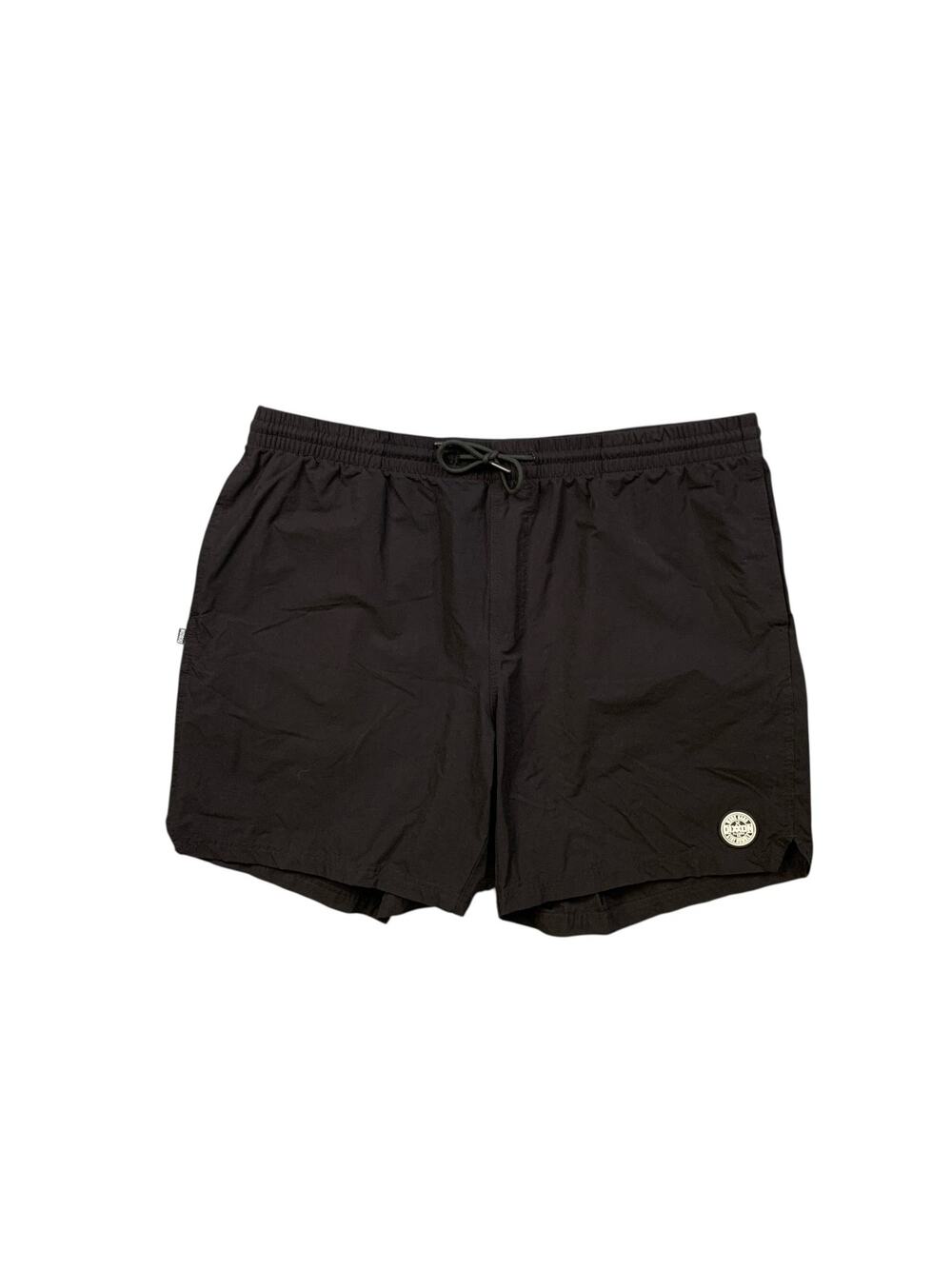 Dixxon Board Shorts Mens 2X Black Nylon Stretch Elastic Waist Drawstring Unlined